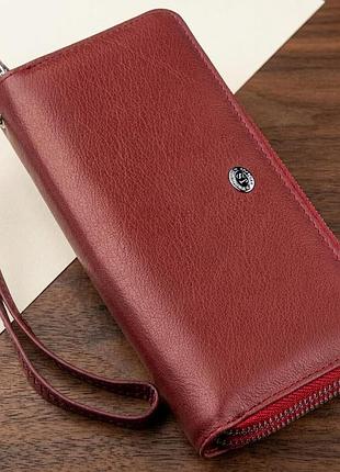 Многофункциональный кошелек-клатч для женщин st leather 18868 красный