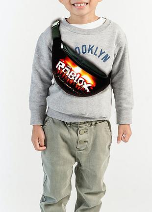 Сумка-бананка "roblox" з принтом, 35х15см, дитяча, молодіжна (00024)