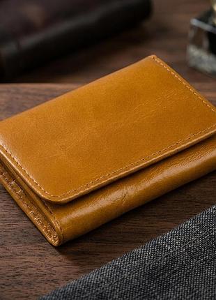 Кошелек vintage 14597 кожаный рыжий