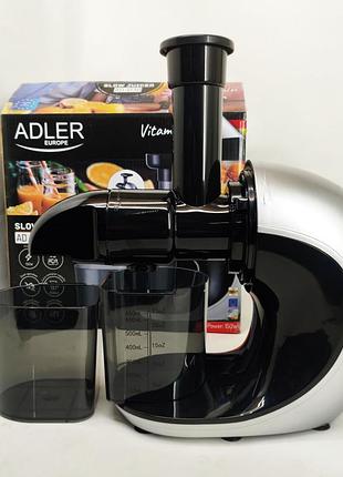 Соковыжималка шнековая для цитрусовых фруктов и овощей adler ad 4130 домашняя электрическая на 150вт
