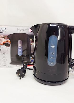 Електрочайник adler ad 1380b 1л 2200вт black