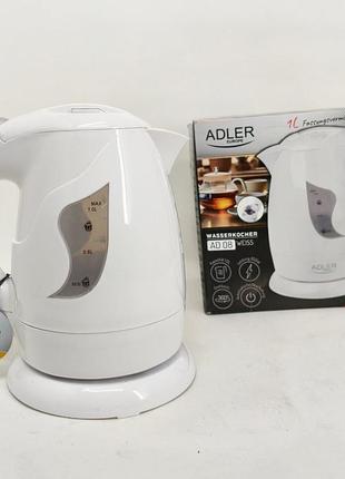 Електрочайник adler ad 08 1.0л white