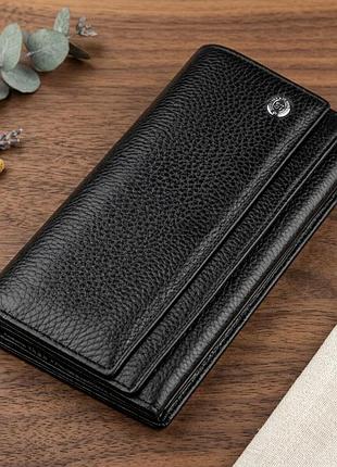 Універсальний гаманець-візитниця st leather 18951 чорний
