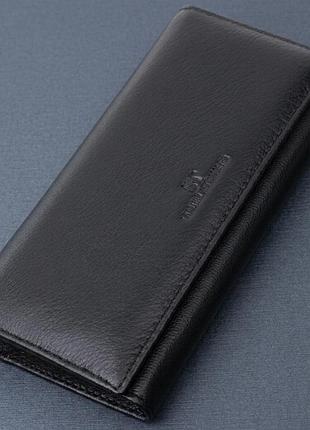 Класичний жіночий гаманець з натуральної шкіри st leather 22676 чорний