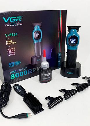 Триммер для стрижки волос vgr v-886t blue 8000rpm