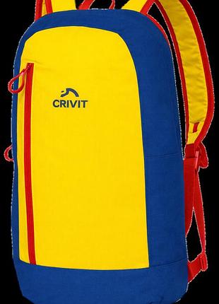 Невеликий міський рюкзак 10l crivit mini синій з жовтим