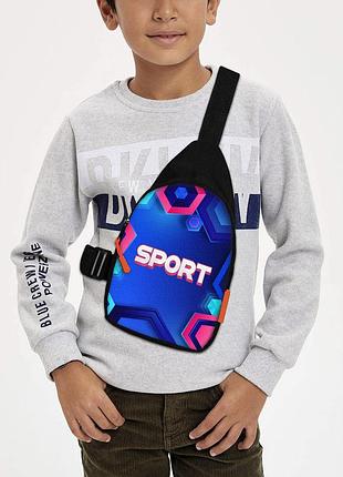 Сумка через плечо детская sport 29х17 см сумка слинг для мальчика (01993)