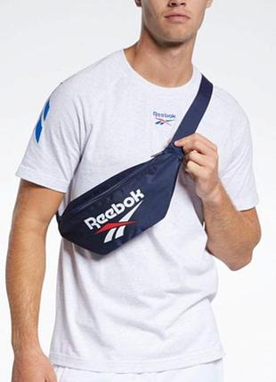 Сумка на пояс reebok (оригінал) бананка через плече reebok синя