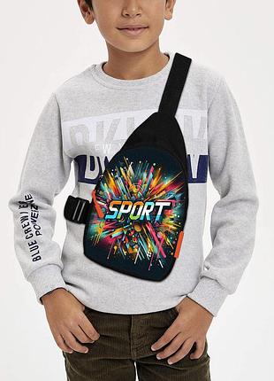 Сумка через плечо детская sport 29х17 см сумка слинг для мальчика (02001)