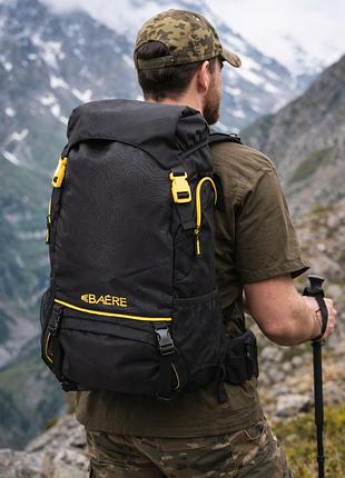 Легкий похідний, туристичний рюкзак 35l baere чорний 60х28х15 см
