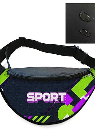 Сумка-бананка чоловіча/жіноча sport 32×16 см з розширювачем поясна сумка або сумка через плече (02877)