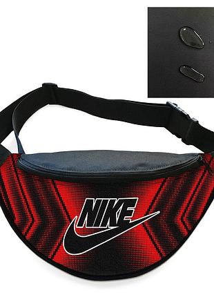 Сумка-бананка nike мужская/женская спортивная 32×16 см с расширителем поясная сумка или сумка через плечо (3737)