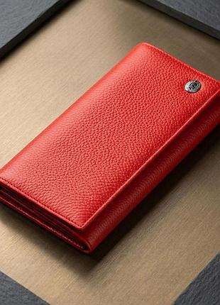 Замечательный женский кошелек st leather 18858 красный
