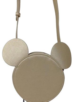 Дитяча сумка для дівчинки з екошкіри c&a mickey mouse золотистого кольору