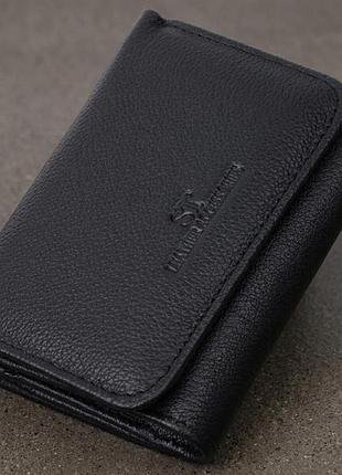 Красиве жіноче портмоне з монетницею з натуральної шкіри st leather 22728 чорний