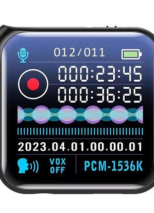 Міні диктофон з великим екраном, радіо та mp3 плеєром nectronix m30, 32 гб пам'яті