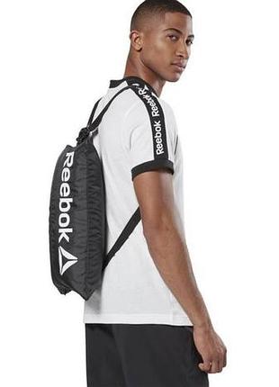 Легкая спортивная сумка-рюкзак, домик reebok gymsack 2.0 черный