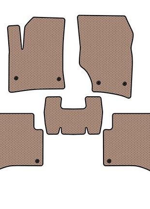 Резиновые коврики carsuit (бежевые) для porsche cayenne 2003–2010 гг