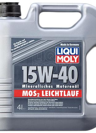 Мінеральна моторна олива - mos2 leichtlauf sae 15w-40 4л.
