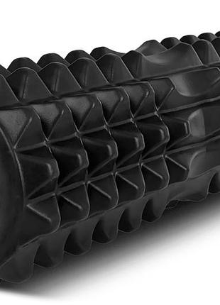 Масажний ролик easyfit solid roller v.1.2s 33х13 см чорний