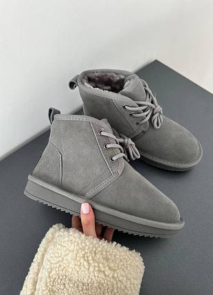 Серые замшевые ботинки ugg neumel cool grey suede х угг ньюмел 37