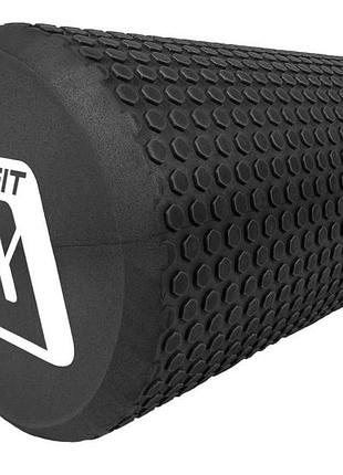 Массажный ролик easyfit foam roller 30 см черный