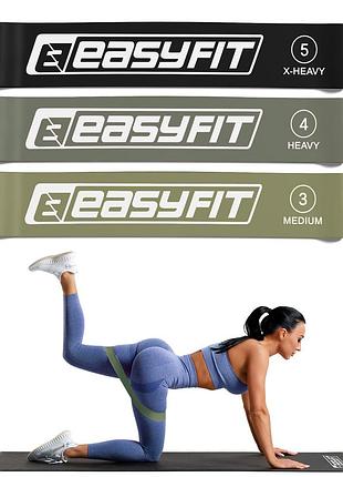 Резинки для фитнеса easyfit monoband набор 3 шт
