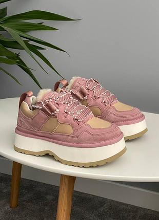 Жіночі рожеві черевики ugg astromel pink fur х угг бутс 36