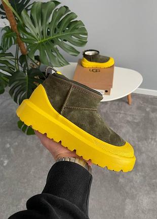 Женские угги хаки ugg ci ultra mini weather hybrid khaki yellow х угг ультра мини 36