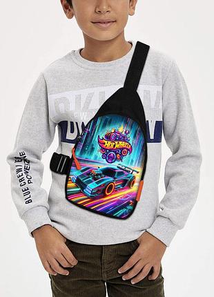 Сумка через плечо детская hot wheels 29х17 см сумка слинг для мальчика (02253)