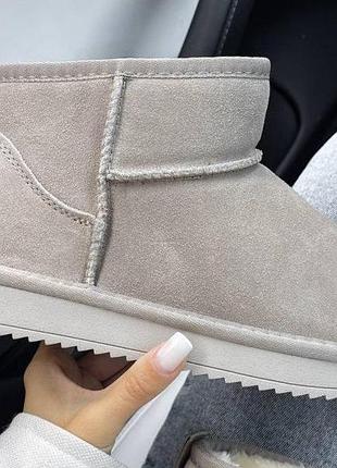 Сірі замшеві уги ugg ultra mini grey х угг ультра міні 40