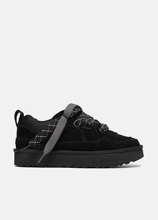 Чорні жіночі черевики ugg lowmel sneaker black х угг лоумел 36