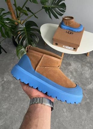 Жіночі бежеві уггі ugg ci ultra mini weather hybrid chestnut blue х угг ультра міні 36