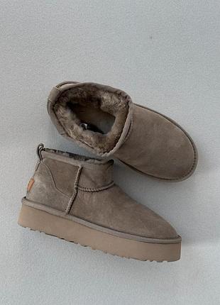Коричневі уггі ugg ultra mini platform brown х угг ультра міні 36