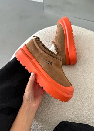 Бежевые замшевые угги ugg tasman hybrid chestnut orange х угг тасмен 37