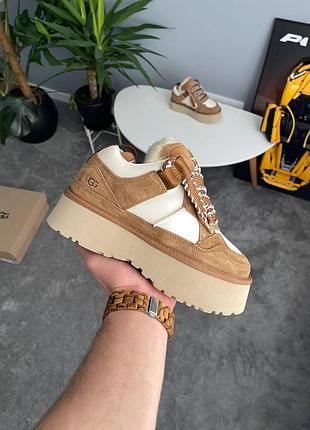 Жіночі бежеві черевики ugg astromel chestnut fur х угг бутс 36