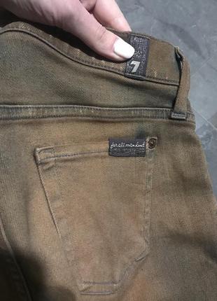 Брендовые джинсы коричневые3 фото