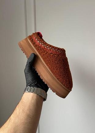 Жіночі бежеві уггі ugg tazz slipper heritage braid hardwood х угг тасмен 36