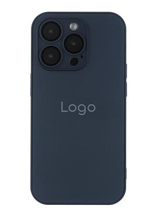 Чохол-накладка скляний матовий із захистом камери matte ag-glass для iphone 14 max black