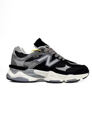 Сірі кросівки унісекс new balance 9060 cordura black grey х нью беланс 40