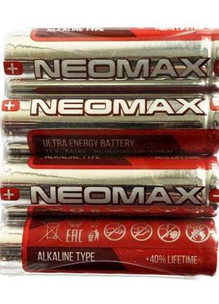 Батарейка лужна lr6/aa alkaline 4шт (плівка) тм neomax