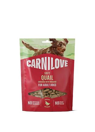 Лакомство carnilove soft snack quail with oregano для собак мягкие перегородка и орегано 200 г карнилав для дрессировки