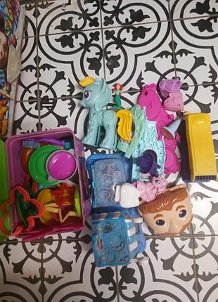 Великий набір  для ліплення пластиліном play doh зубастик стоматолог принцеса поні  кекси