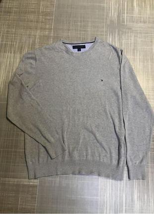 Tommy hilfiger 💙/чоловічий сірий світшот💛розмір l 50 /чоловічий одяг/унісекс