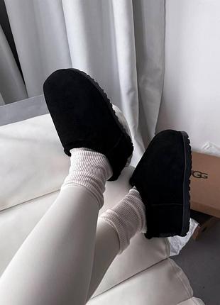 Черные женские угги ugg pumped slide black х угг 40
