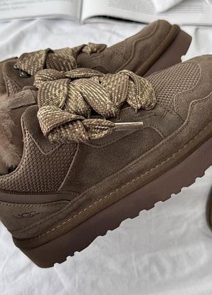 Женские коричневые ботинки ugg lo lowmel sneaker khaki brown х угг бутс 37