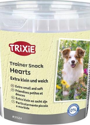Лакомство trixie trainer snack mini hearts для собак с курицей ягненком и лососем 200 г трикси лакомства для собак сердечка