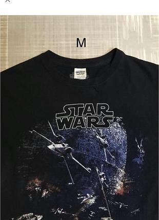 Gildansoftstyle💙чоловіча чорна котоновіа футболка з принтом star wars💛розмір м48/ чоловічий одяг/унісекс