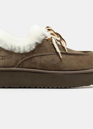 Бежевые женские угги ugg funkarra mini brown х угг бутс 37