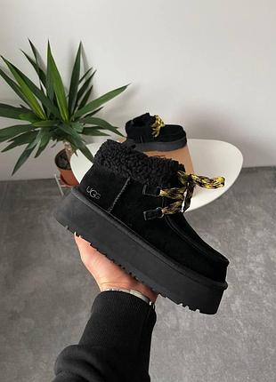 Черные женские угги ugg funkarra platform black х угг бутс 40